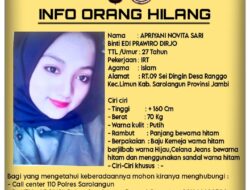 Wanita Muda di Duga Hilang, Keluarga Berharap bagi yang mengetahui Keberadaannya untuk menghubungi Nomor 082251172386