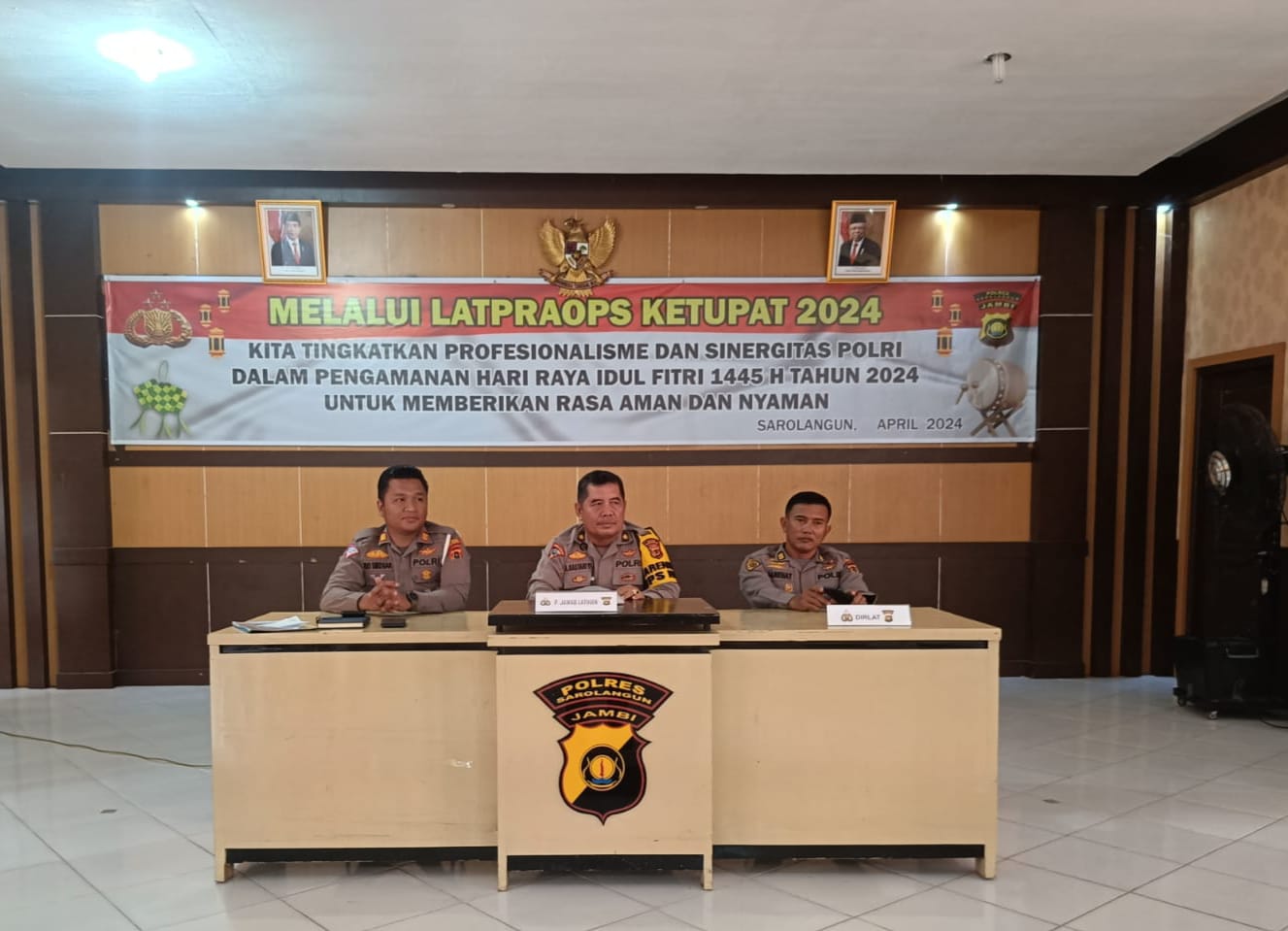 Polres Sarolangun Laksanakan LATPRAOPS KETUPAT menyambut Idul Fitri 1445H,2024M