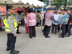 Pemeriksaan Extra Ketat dari Personil Pengaman VVIP di Komplek Gudang Bulog Merangin