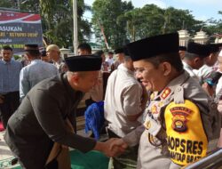 Polres Merangin Gelar Sholat Hari Raya Idul Fitri 1445H – 2024M di Halaman Hijau  dan Halal Bihalal