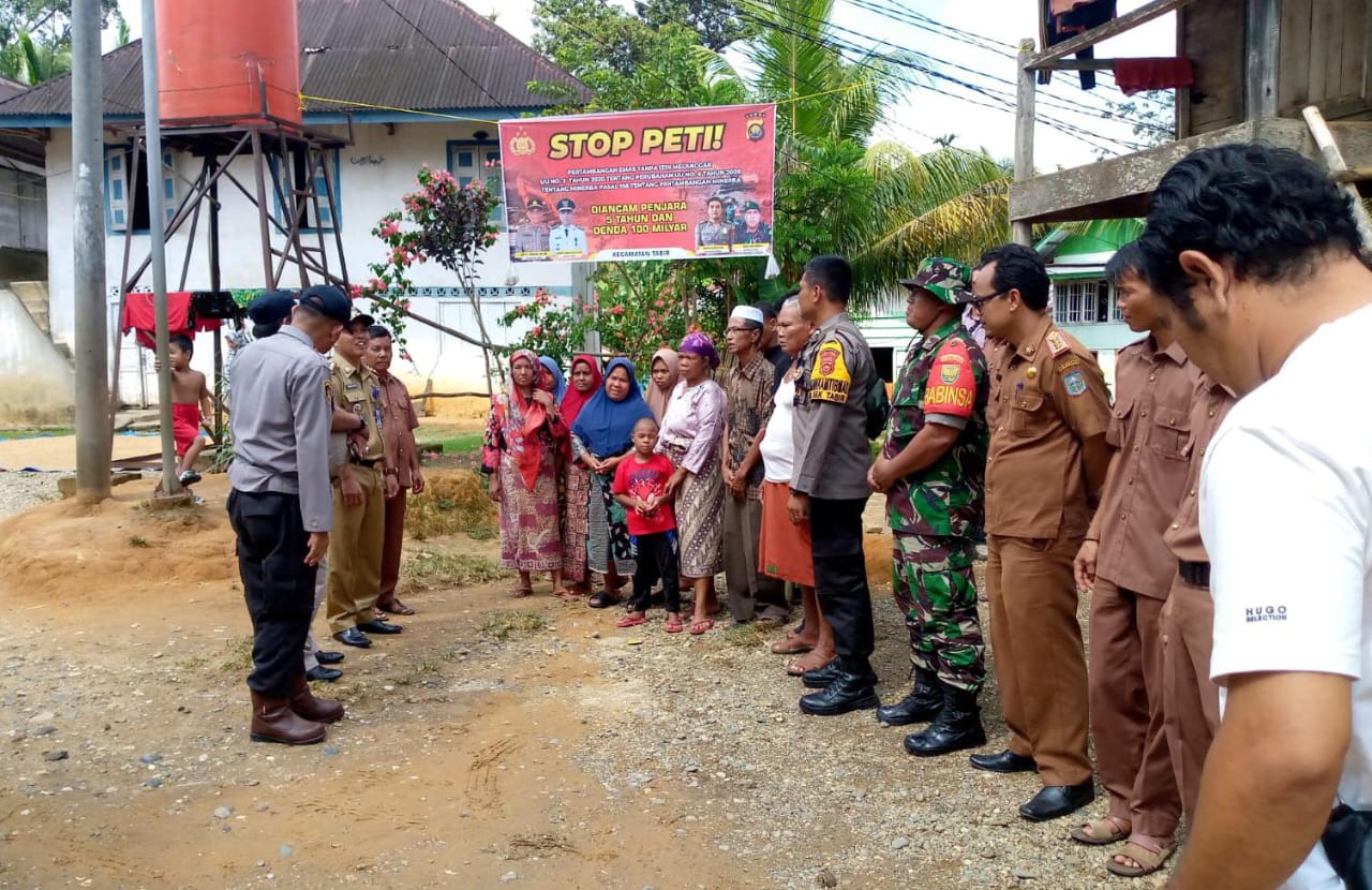 Babinsa Kodim 0420/Sarko Menghadiri Kegiatan Sosialisasi PETI Bersama Dengan Aparat Kecamatan Dan Polsek