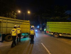 Sat Lantas Polres Sarolangun dan Dishub Tertibkan Truck Batu-bara Pelanggar waktu Operasional