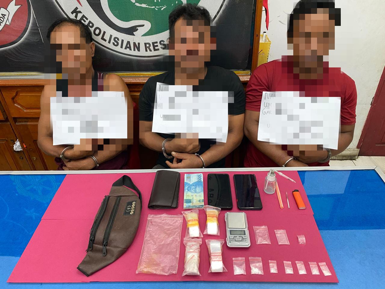 Polres Tebo Berhasil Mengungkap Kasus Narkoba Di Wilayah Kab Tebo Tiga Pelaku Di Tangkap