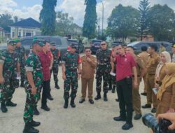 Dandim 0420/Sarko Bersama Forkopimda Muratara Dampingi Pangdam II Sriwijaya Mengecek Kesiapan Kunker Presiden RI Ke RSUD Rupit