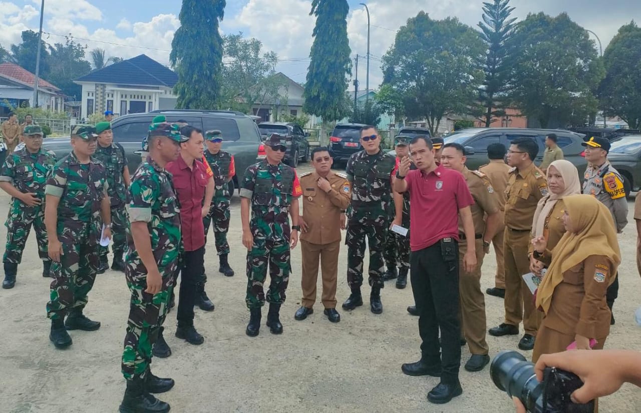 Dandim 0420/Sarko Bersama Forkopimda Muratara Dampingi Pangdam II Sriwijaya Mengecek Kesiapan Kunker Presiden RI Ke RSUD Rupit