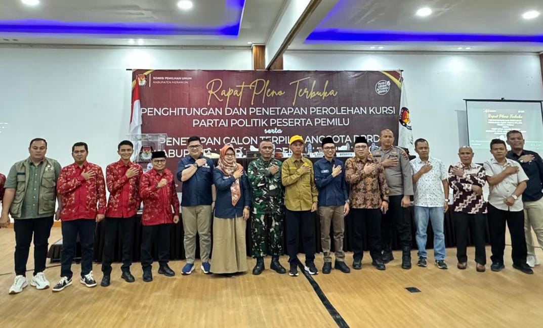 Kasdim 0420/Sarko Mewakili Dandim Hadir Pada Rapat Pleno Terbuka Kabupaten Merangin