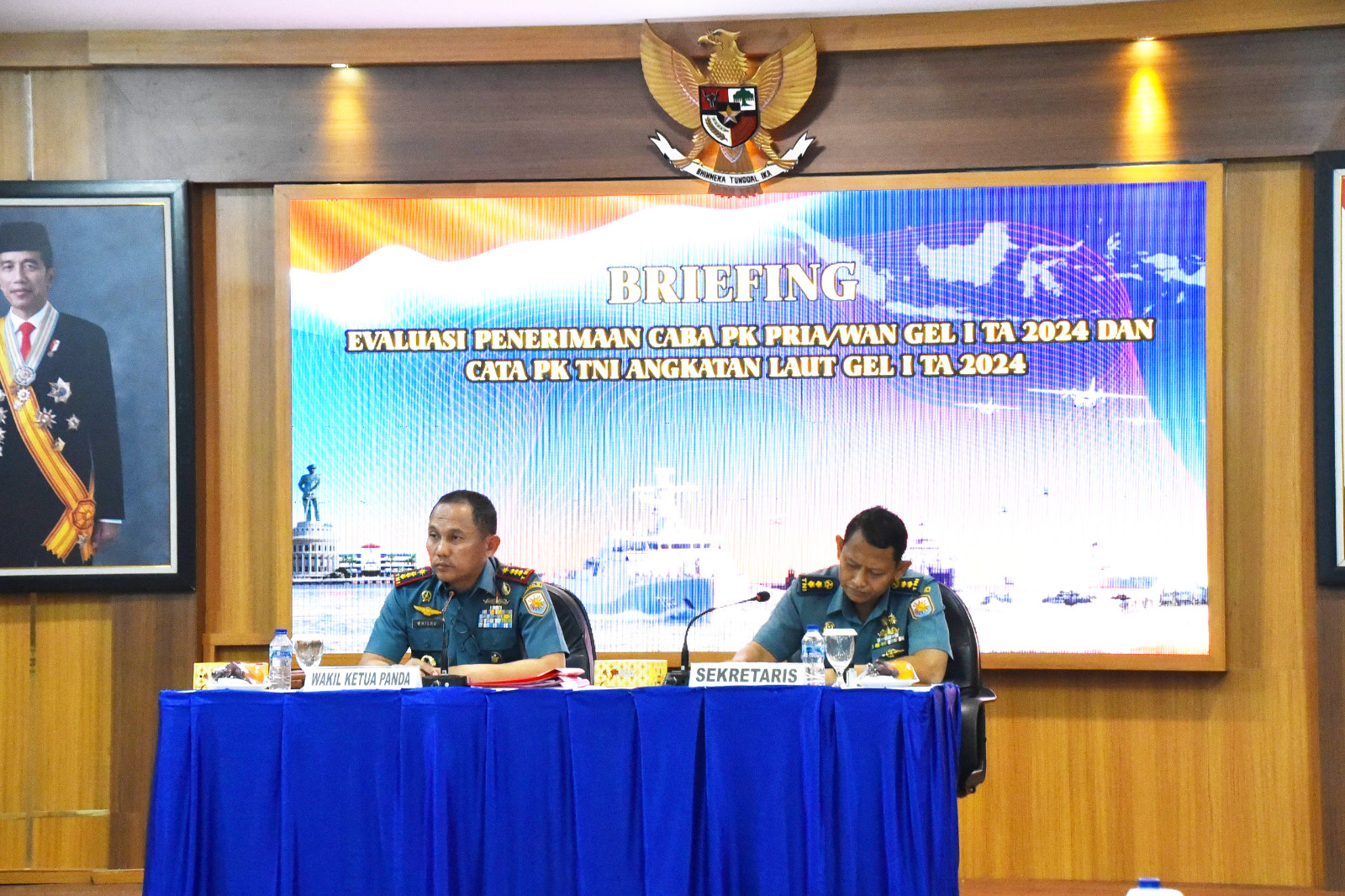 LANTAMAL III JAKARTA LAKSANAKAN EVALUASI PENERIMAAN CABA DAN CATA PK TNI ANGKATAN LAUT GELOMBANG I TA 2024