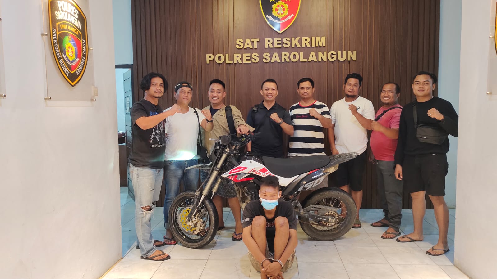 Tim Macan Pseko Polres Sarolangun bersama Polsek Bathin VIII Tangkap Pelaku Curanmor 