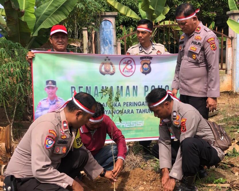 HUT Bhayangkara Ke-78, Polres Sarolangun Polsek kota Laksanakan Penanaman Pohon .