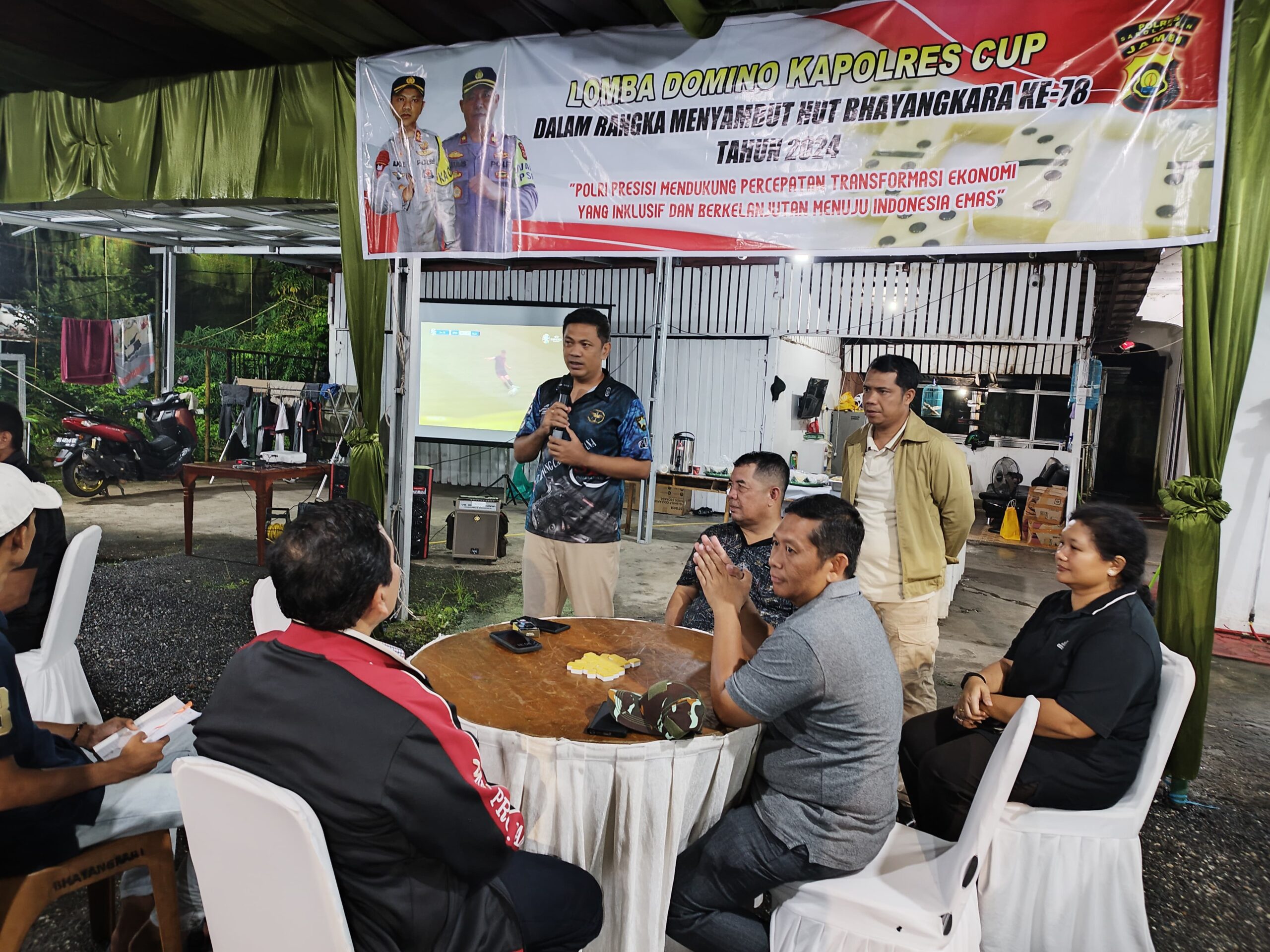 Kapolres Sarolangun Buka Lomba Domino Dalam Rangka HUT Bhayangkara Ke-78 di ikuti 300 Peserta 