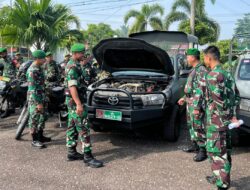 Adakan Pengecekan Motor, Dandim 0420/Sarko Berikan Sejumlah Uang Pemeliharaan Motor Ke Babinsa Yang Sudah Kreatif