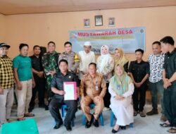 Dukung Pembangunan Desa, Babinsa Koramil 420-09/Bangko Hadiri Musyawarah Desa