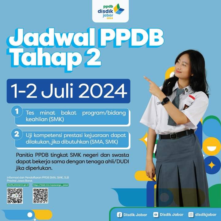 PPDB JABAR 2024 : Tes Kemampuan Prestasi Calon Peserta Didik Tahap II Mulai Digelar