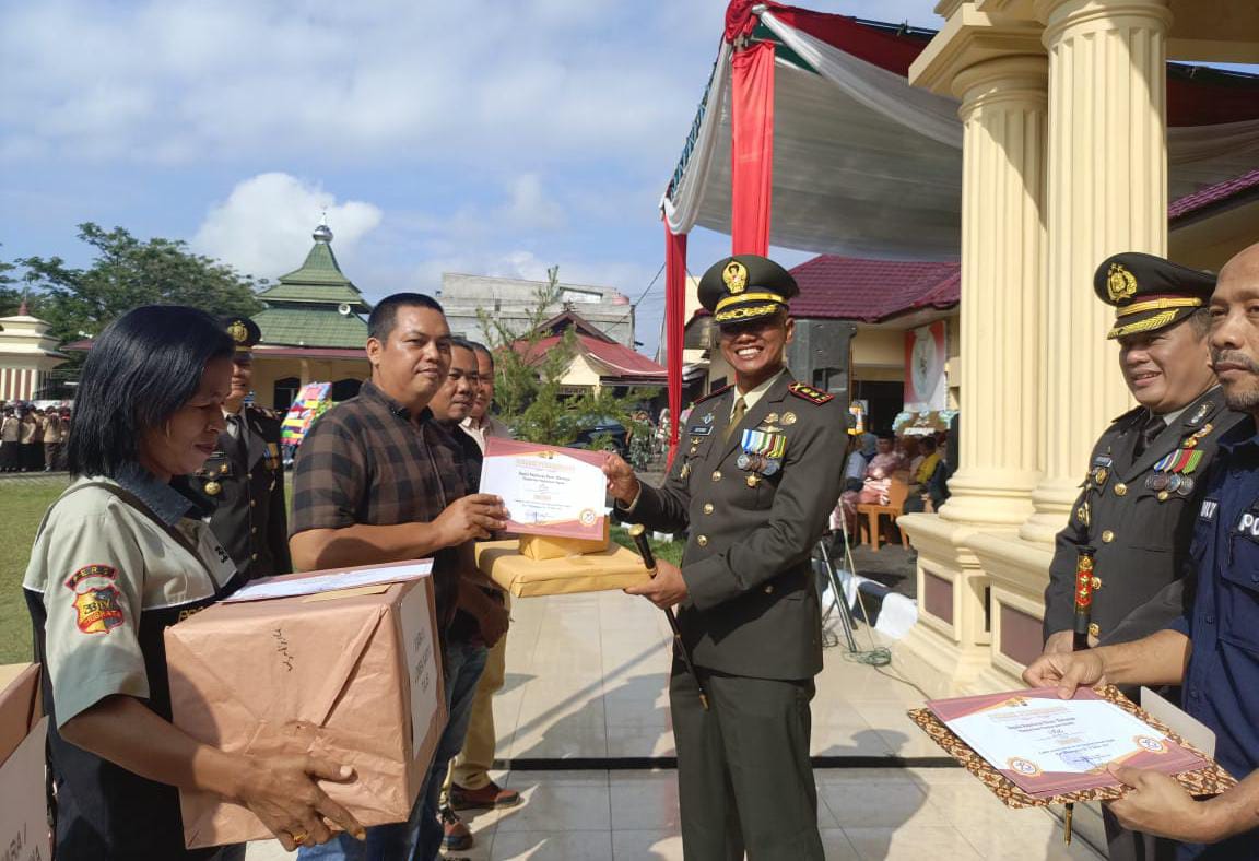 Dandim 0420/Sarko Menghadiri HUT Bhayangkara Yang Ke-78 Di Polres Merangin