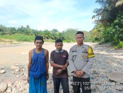 Bhabinkamtibmas bersama Masyarakat Dusun Batu Kerbau Laksanakan Monitoring secara Continued di Sungai Pelepat