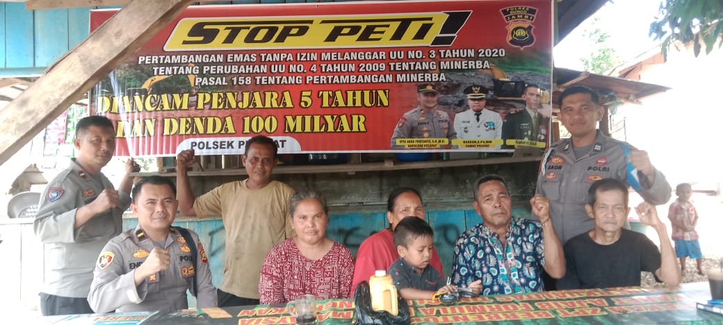 Waka Polsek Pelepat Polres Bungo sampaikan Edukasi Tentang Larangan Aktivitas PETI