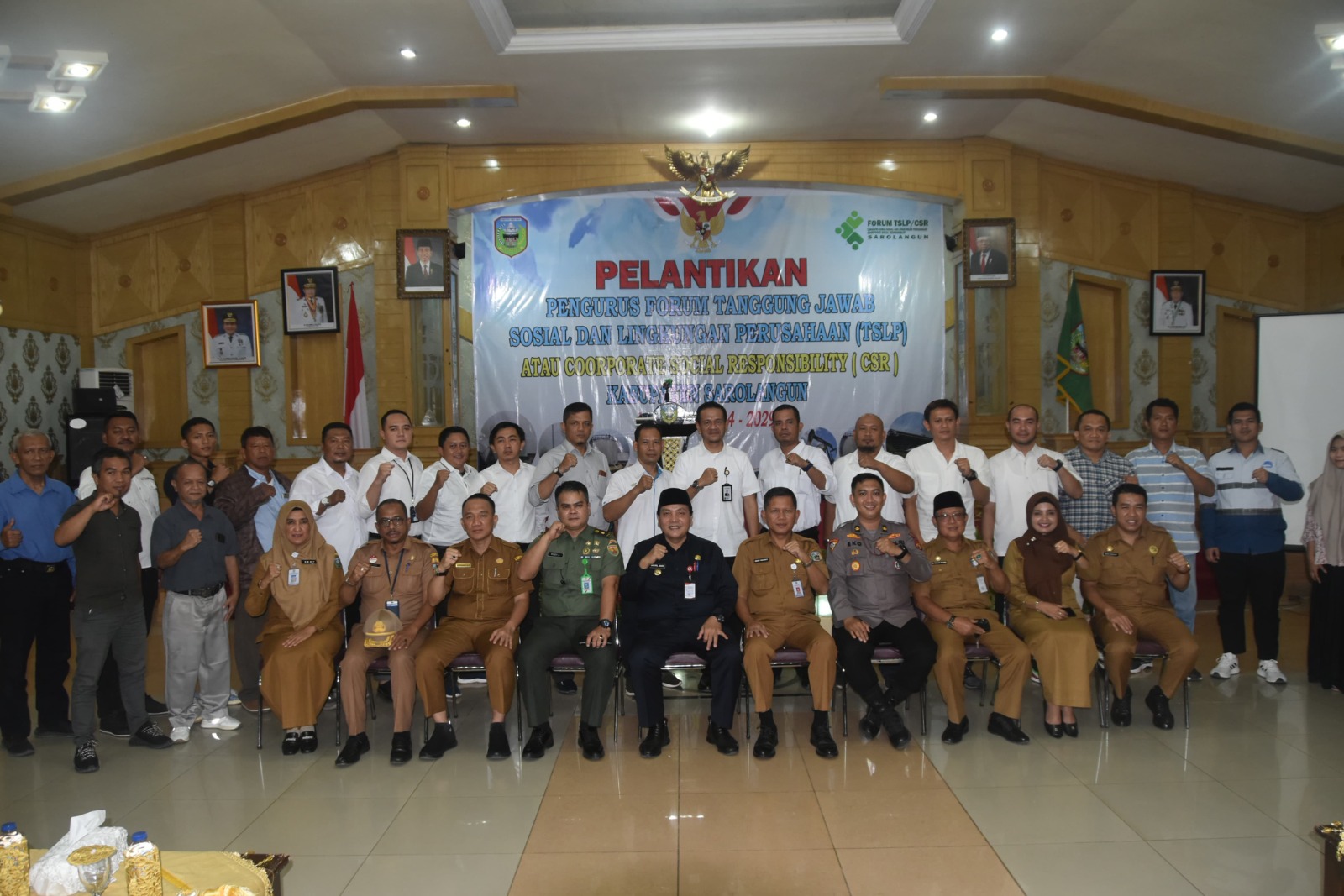 Pabung 0420/Sarko Mayor CHK Dedy Afrizal Hadiri Pelantikan Pengurus Forum Tanggung Jawab Sosial dan Lingkungan Perusahaan