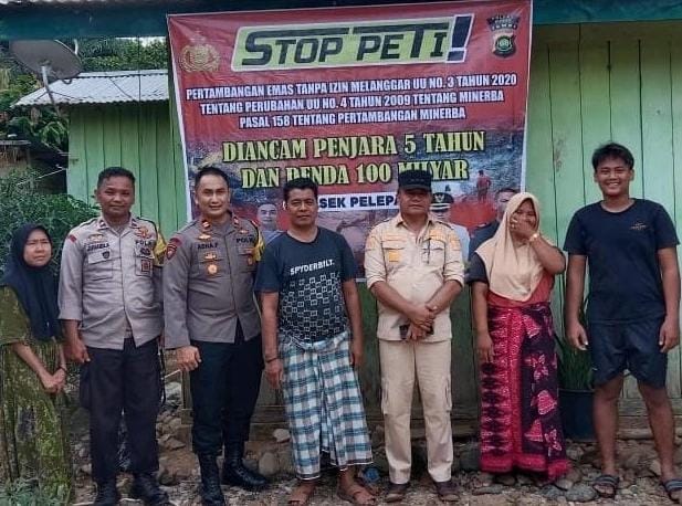 Sambut Hari Sungai Nasional,Kapolsek Pelepat Polres Bungo Gelar Sosialisasi Anti PETI Bersama Camat dan Masyarakat 