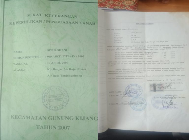 Konfirmasi Wartawan Mengenai Surat Tanah di Toapaya Selatan Kepala Desa Gentan Bungkam, Ada Apa.?