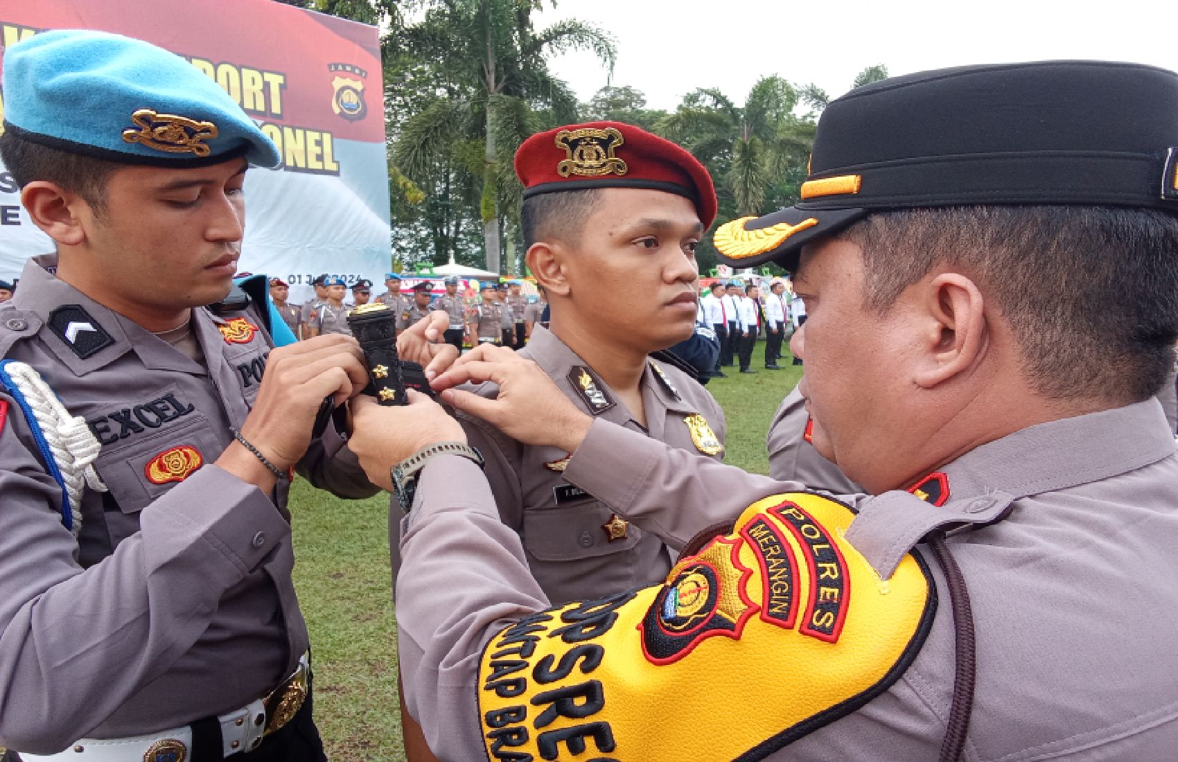 Kemeriahan Hut Bhayangkara di tandai Pula Korp Raport Personil Polres Merangin dan Batalyon B Pelopor Satbrimobda Jambi 