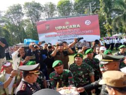 Dandim 0420/Sarko Ucapkan Selamat HUT Bhayangkara ke -78 Saat Hadir Upacara Kebesaran di Polres Merangin 