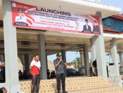 Kapolres Aceh Timur Dampingi Pj. Bupati Launching Gerakan 10 Juta Bendera Merah Putih