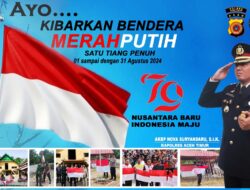 Kapolres Aceh Timur Ajak Warga Kibarkan Bendera Merah Putih