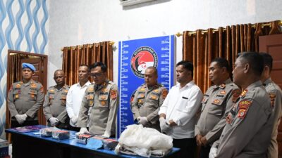 Tim Gabungan Polres Aceh Timur Berhasil Ungkap Pelaku Tindak Pidana Penyalahgunaan Narkotika, Lebih Kurang 5 Kg Sabu Disita