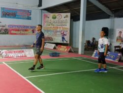 Meriahkan HUT RI ke – 79, Dandim 0420/Sarko buka Turnamen Badminton Kapolres Cup Se-kabupaten Sarolangun