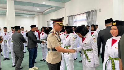 Kapolres Aceh Timur Hadiri Pengukuhan Anggota Paskibra Kabupaten Aceh Timur.