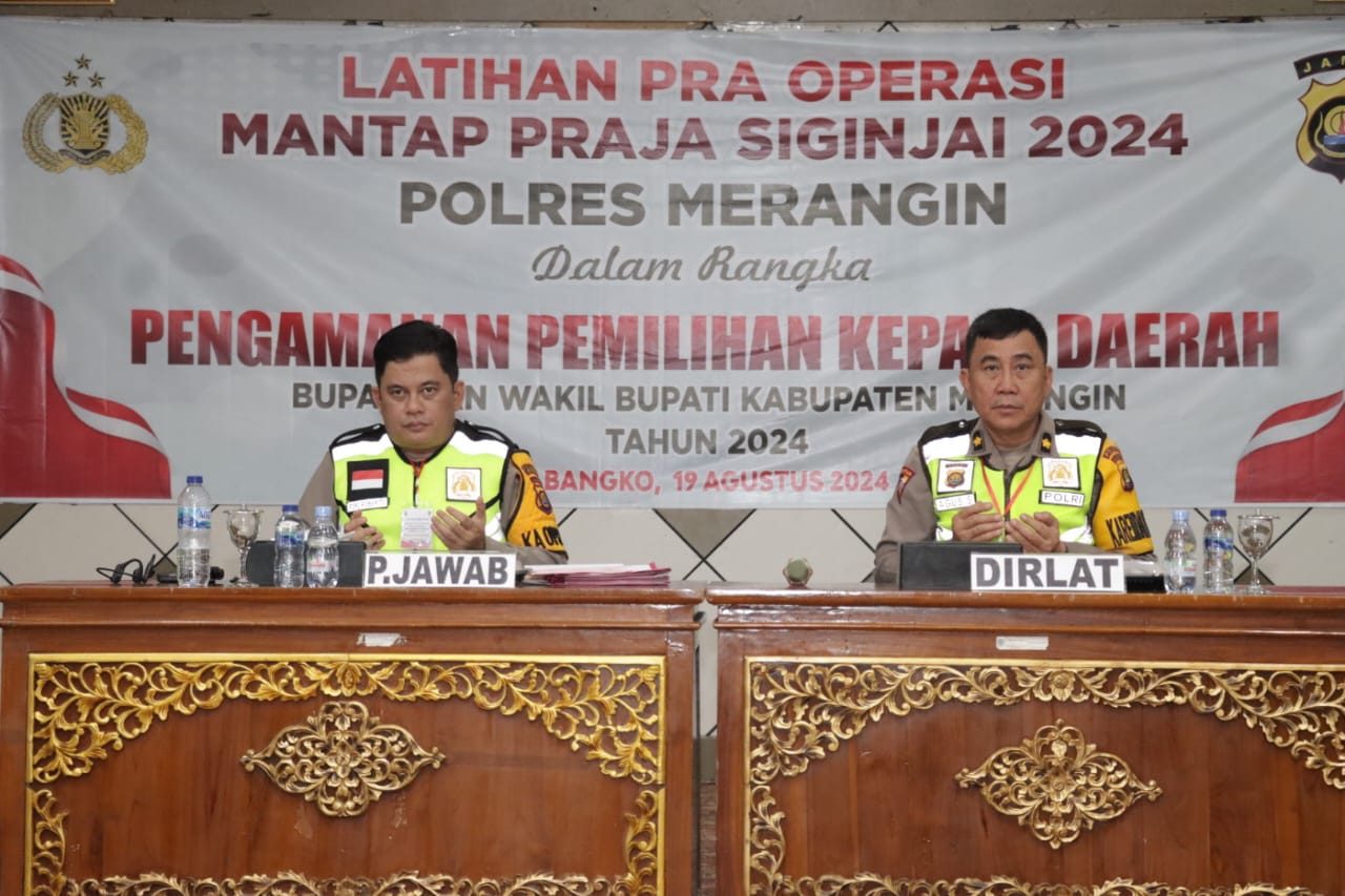 Buka Lat Pra Ops Mantap Praja 2024, Kapolres Merangin Ingatkan Anggota Tetap Jaga Netralitas