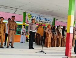 Bertindak Selaku Pimpinan Upacara,Kanit Gakkum Satlantas Polres Merangin Sampaikan Pesan Kamseltibcarlantas