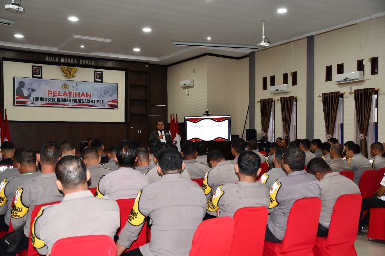 Tingkatkan Kemampuan Personel Dalam Pengambilan Foto dan Video, Polres Aceh Timur Gelar Pelatihan Jurnalistik