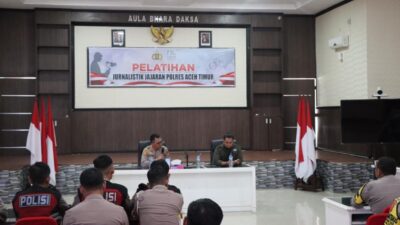 Kapolres Aceh Timur Menutup Kegiatan Pelatihan Jurnalistik Bagi Personel