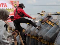 Polres Tebo Melaksanakan Simulasi PAM  Kota Pada OPS Mantap Praja Siginjai 2024 Berlokasi Di  sri Maha Raja Batu