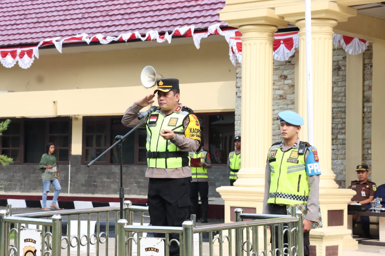 Polres Merangin Gelar Apel Pasukan Operasi Mantap Praja 2024