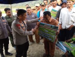 Kapolda Jambi Bersama Kapolres Merangin dan Dandim 0420/Sarko Kunjungi Lahan Cetak Sawah Eks PETI