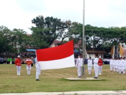 Kapolres Merangin dan Dandim 0420/Sarko Dampingi PJ.Bupati Merangin pada Upacara Kenegaraan 17 Agustus.