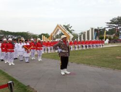 Upacara kebesaran Penurunan Bendera Merah Putih 17 Agustus di Laksanakan Khidmad di Halaman Kantor Bupati Merangin.