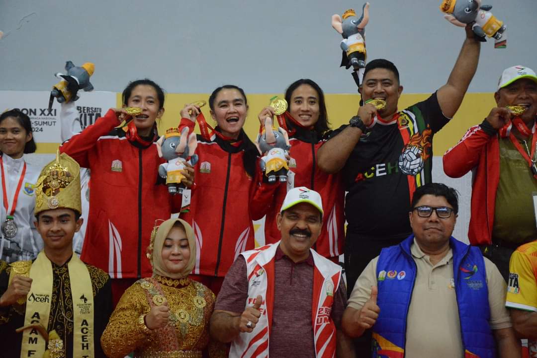 Aceh Sabet Emas Nomor Double Event Cabor Sepak Takraw PON