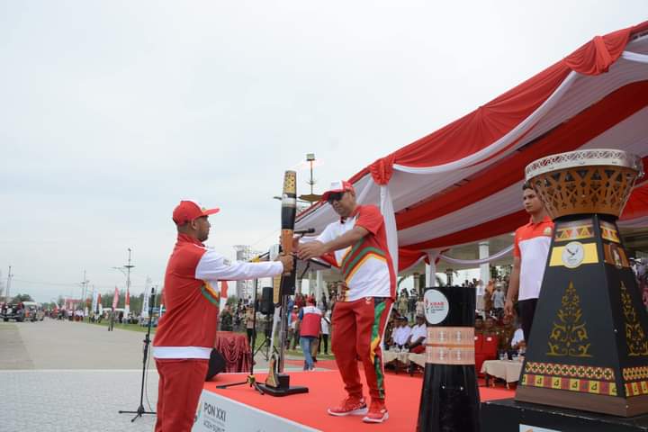 Pemkab Aceh Timur Sambut Tim Kirab Api PON XXI