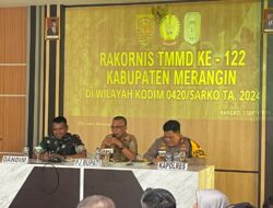 Kodim 0420/Sarko Gelar Rapat Koordinasi Teknis TMMD ke-122 Bersama Forkopimda Merangin