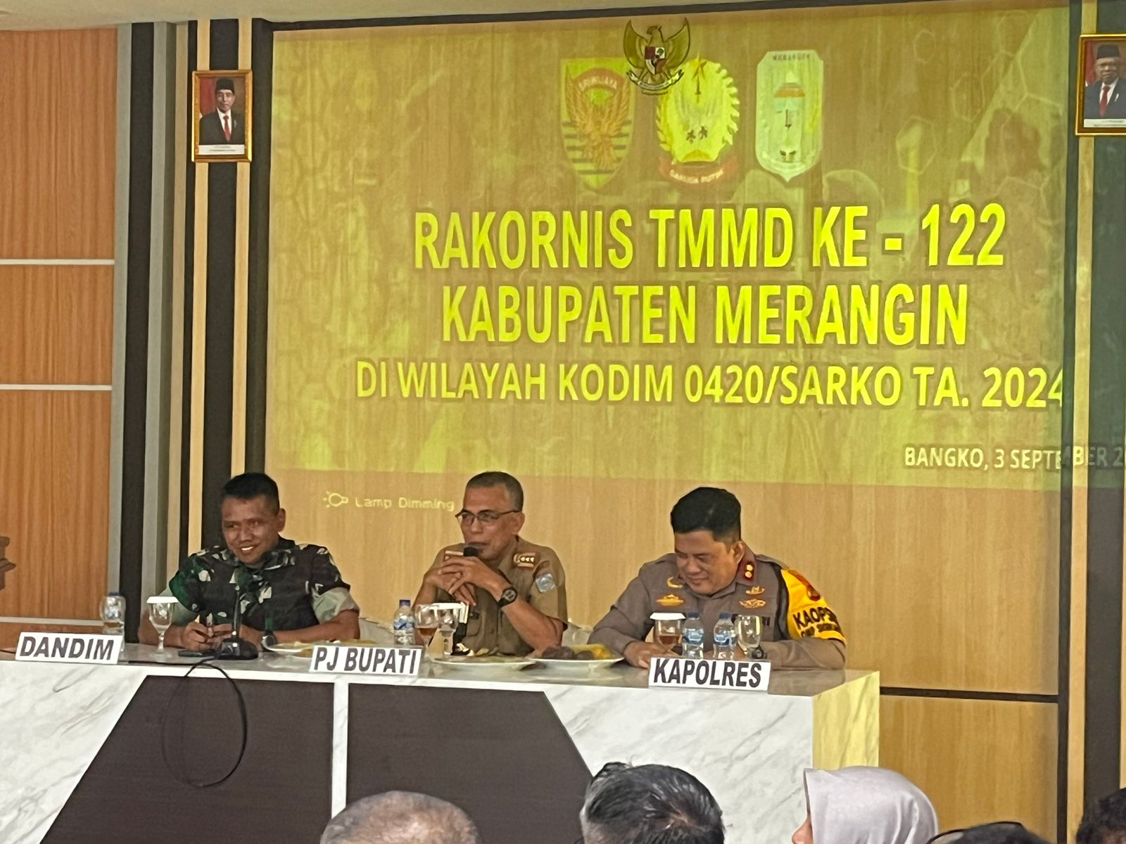 Kodim 0420/Sarko Gelar Rapat Koordinasi Teknis TMMD ke-122 Bersama Forkopimda Merangin