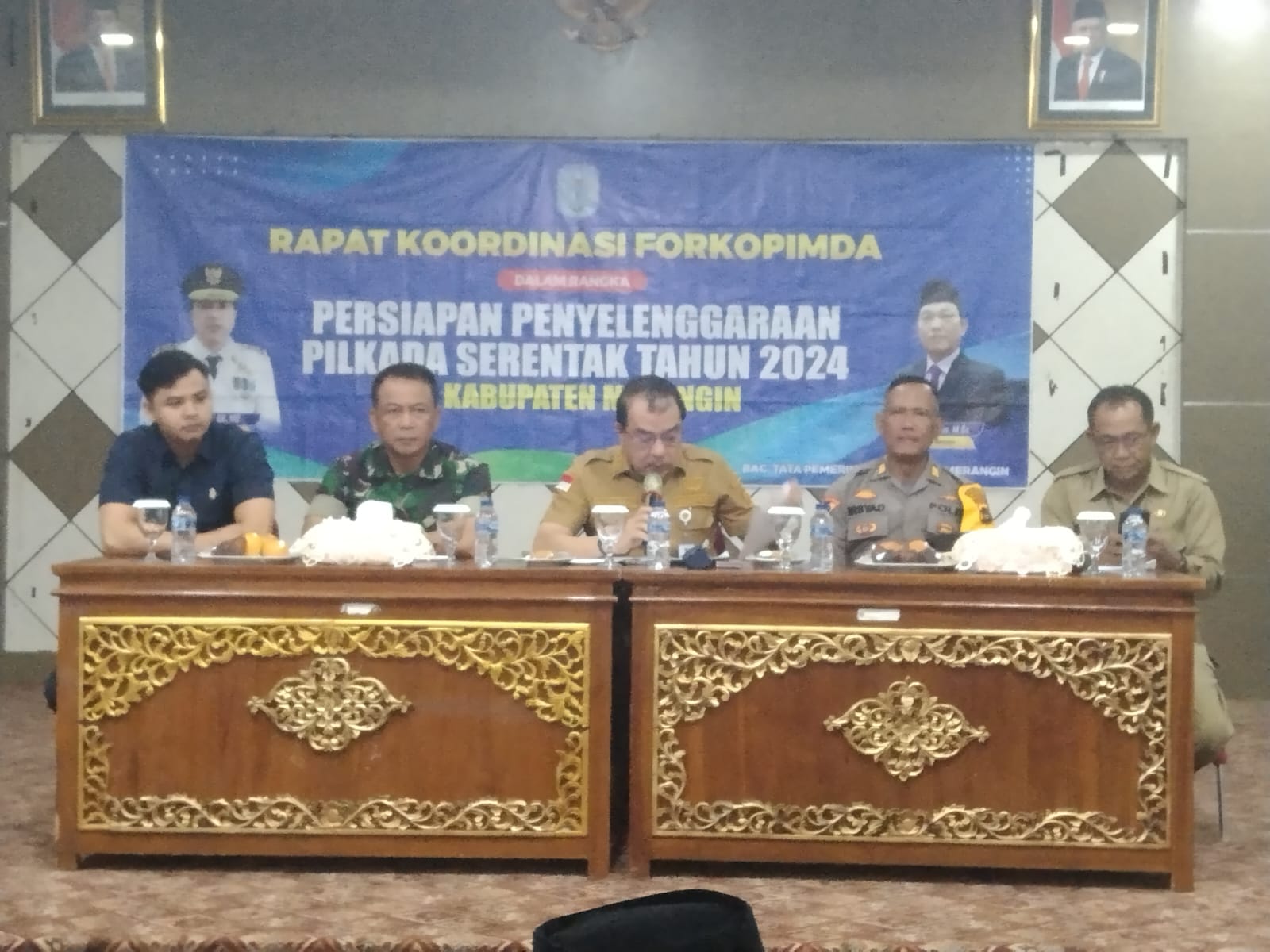 Danramil 09 Bangko Hadiri Rapat Koordinasi Persiapan Penyelenggaraan Pilkada 