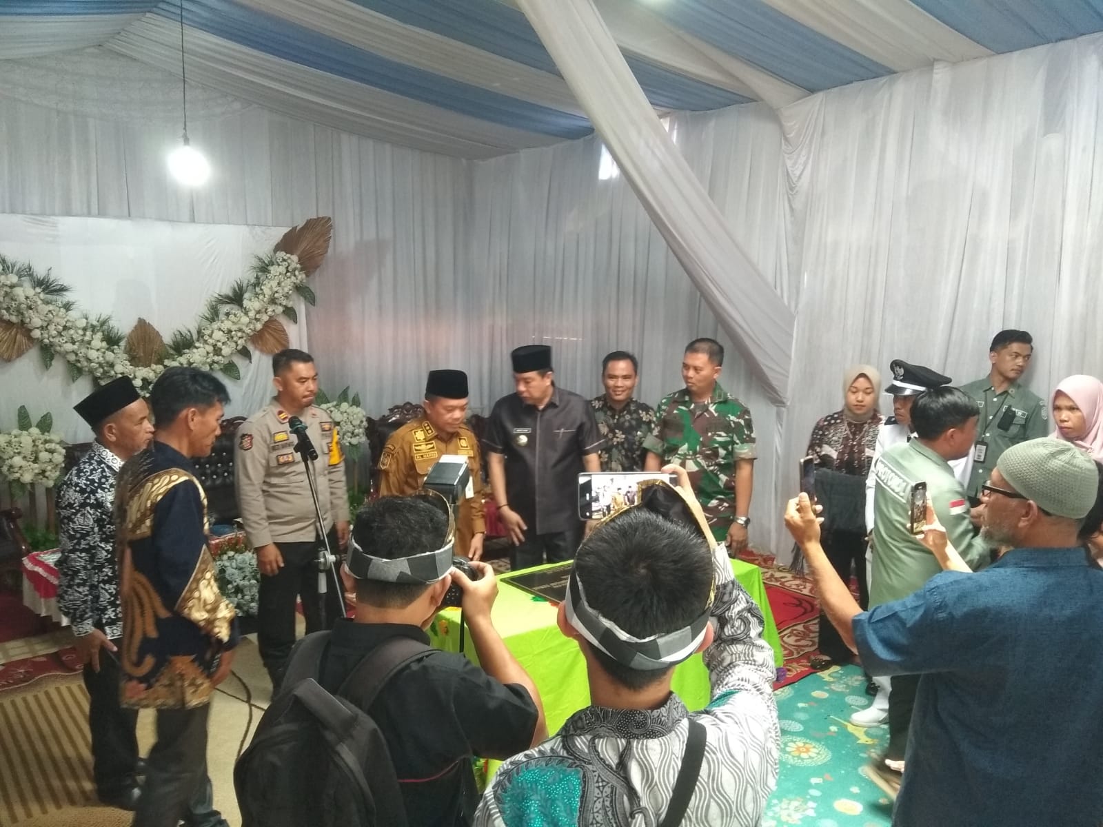 Danramil Lettu Cba Syafrianto Hadiri Peresmian Persiapan Desa Sungai Tebal dan Pelantikan Kades Persiapan