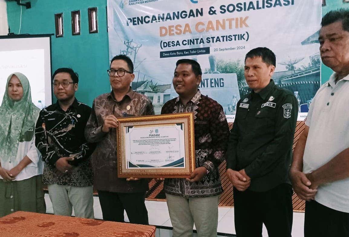 Koto Baru Dicanangkan Jadi Desa Cantik Desa Cinta Statistik Perdana di Kabupaten Merangin