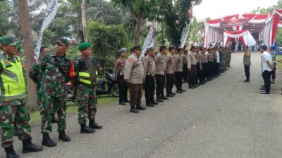 Polres Sarolangun Turunkan Puluhan Personil Pengamanan Pengambilan Nomor Urut Pasangan Calon Bupati dan Wakil Bupati 