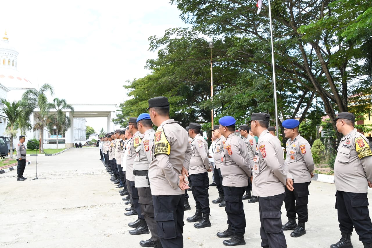 128 Personel Polres Aceh Timur Amankan Pengundian Nomor Urut