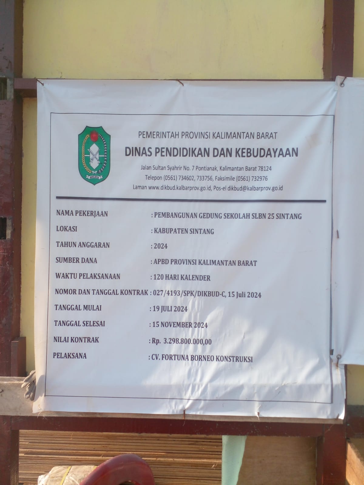 Instansi Terkait Yang Bertanggung Jawab Terhadap Pembangunan Gedung Sekolah SLBN 25 Sintang, Terkesan Menyalahgunakan Kekuasaan Dan Kewenangan