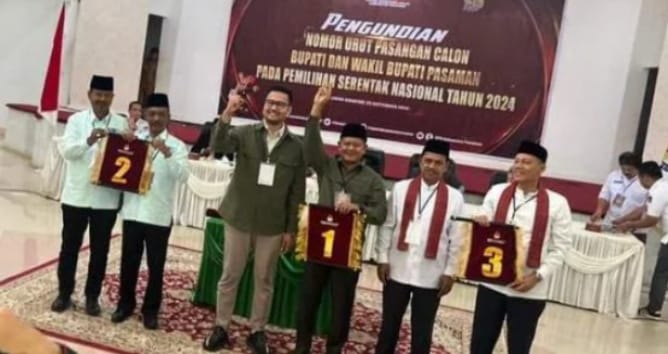 KPU Pasaman Gelar Rapat Pleno Terbuka Pengundian dan Penetapan Nomor Urut Paslon